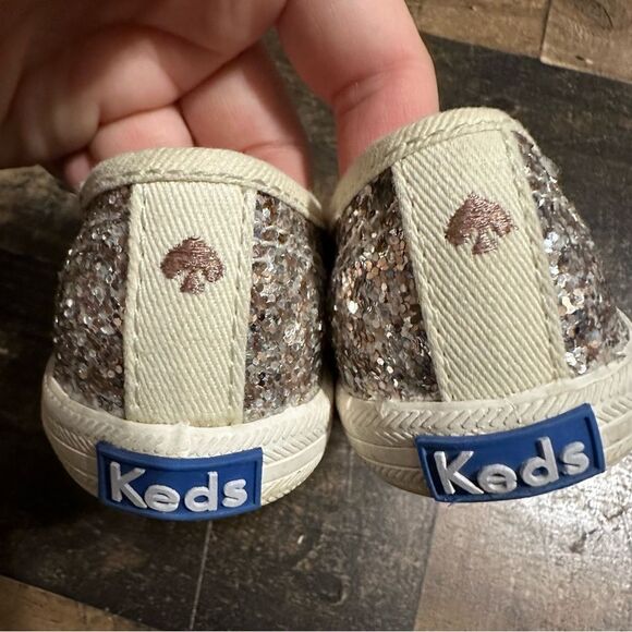 Kate Spade x Keds Double Decker Glitter Slip-On Sneakers - Picture 5 of 7